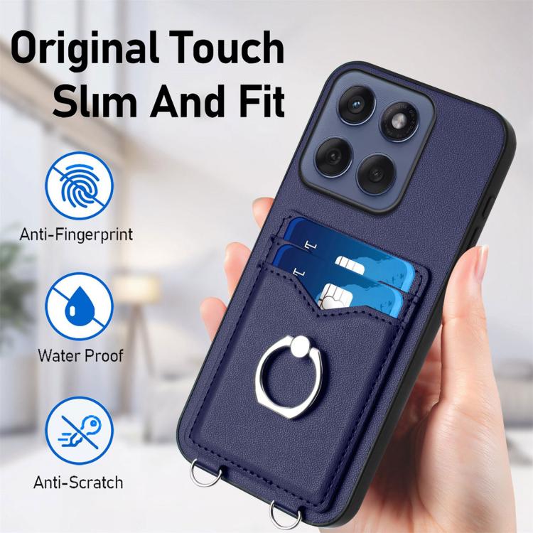 For Motorola Edge 60 Fusion / Edge 60 R20 Ring Card Holder Phone Case