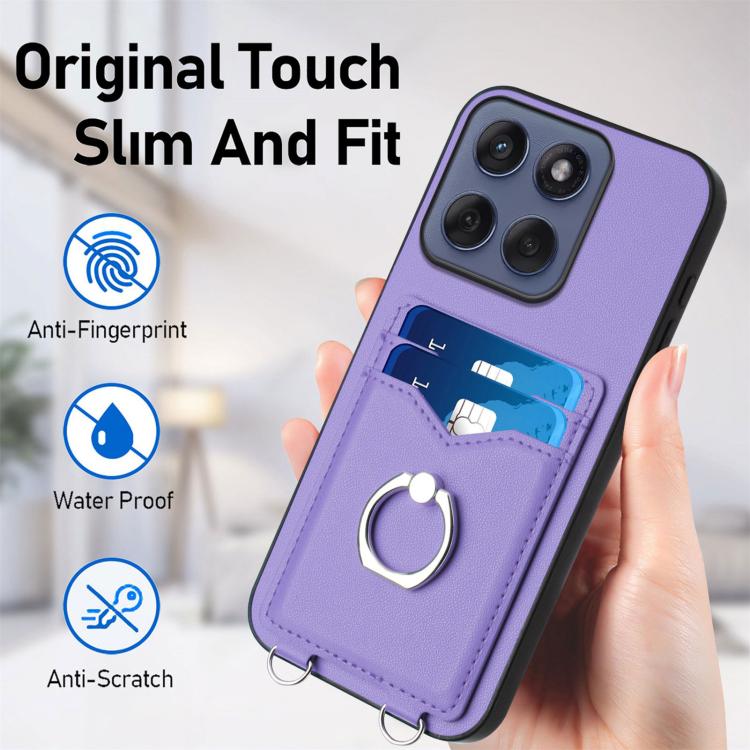 For Motorola Edge 60 Fusion / Edge 60 R20 Ring Card Holder Phone Case