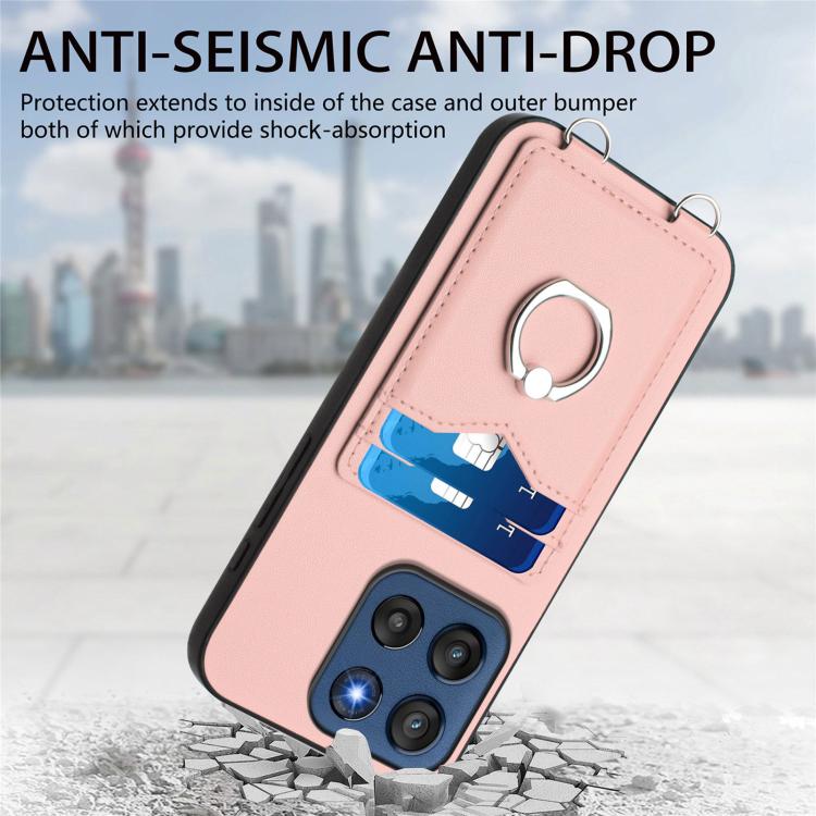 For Motorola Edge 60 Stylus 5G R20 Ring Card Holder Phone Case