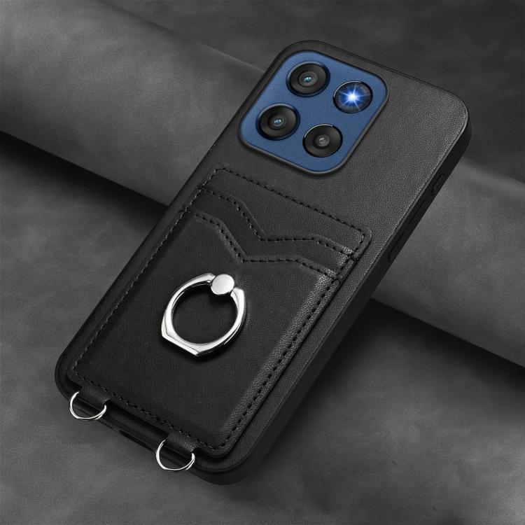 For Motorola Edge 60 Stylus 5G R20 Ring Card Holder Phone Case