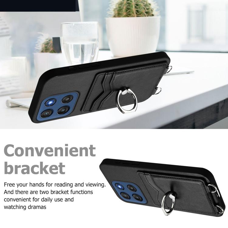 For Motorola Edge 60 Stylus 5G R20 Ring Card Holder Phone Case