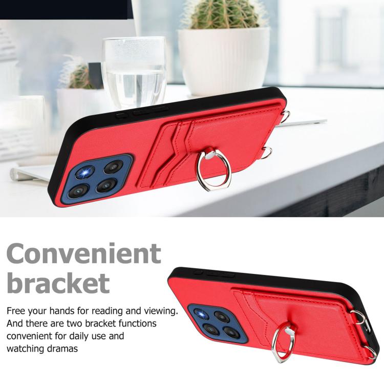 For Motorola Edge 60 Stylus 5G R20 Ring Card Holder Phone Case