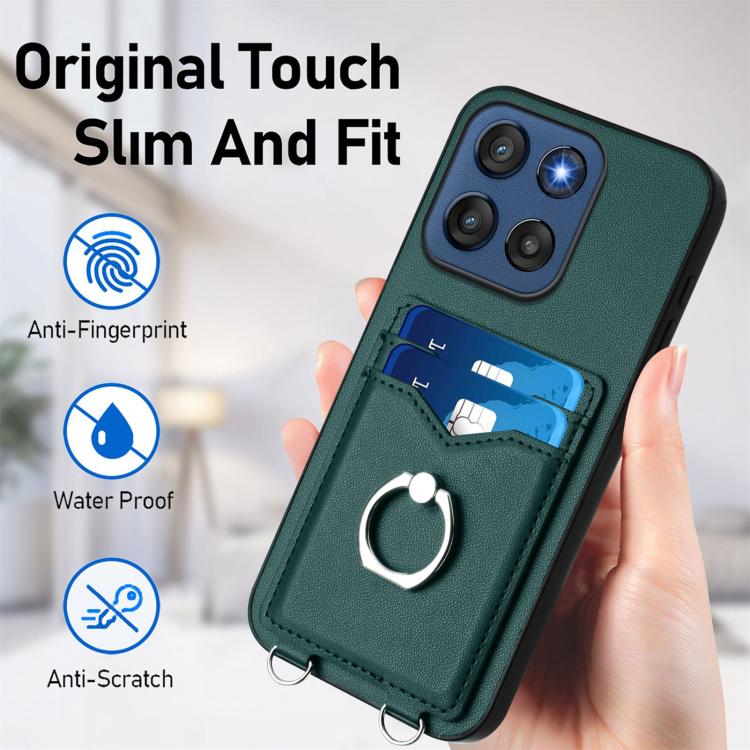 For Motorola Edge 60 Stylus 5G R20 Ring Card Holder Phone Case