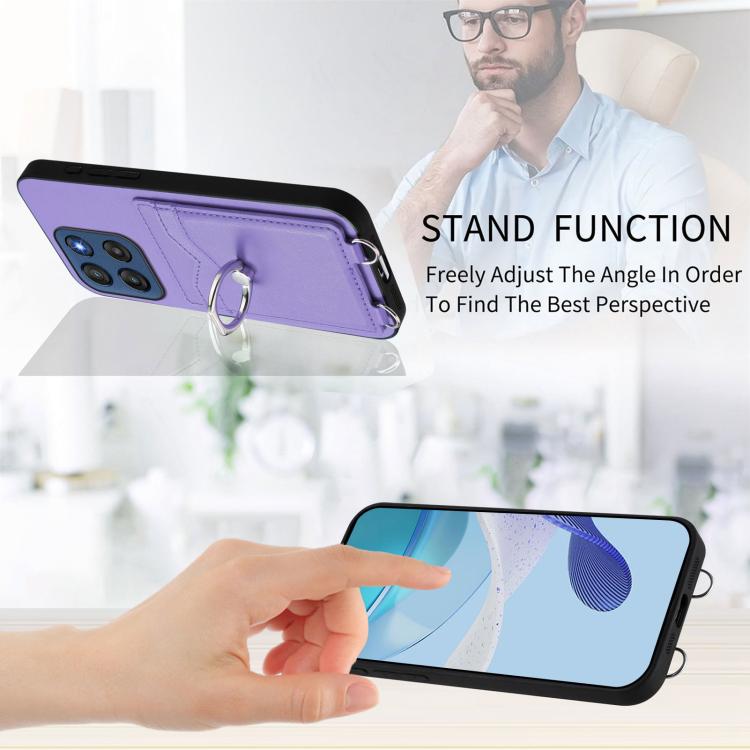 For Motorola Edge 60 Stylus 5G R20 Ring Card Holder Phone Case