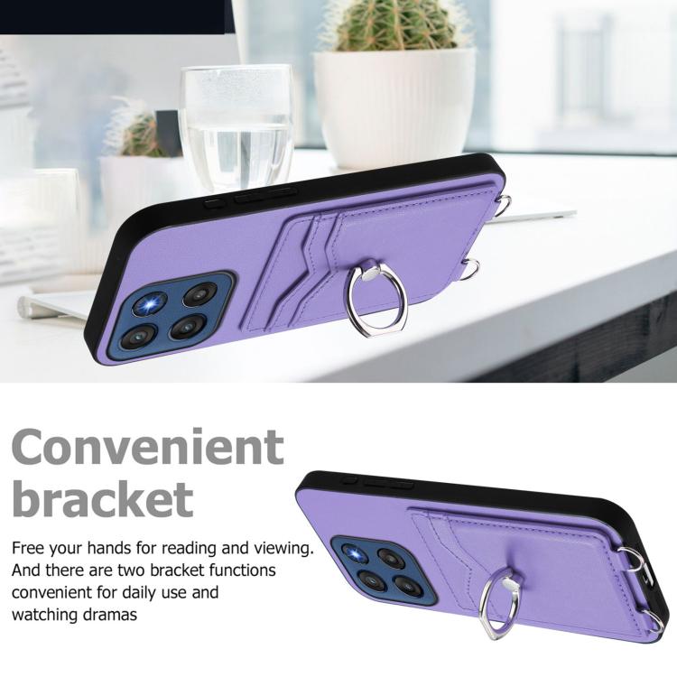 For Motorola Edge 60 Stylus 5G R20 Ring Card Holder Phone Case