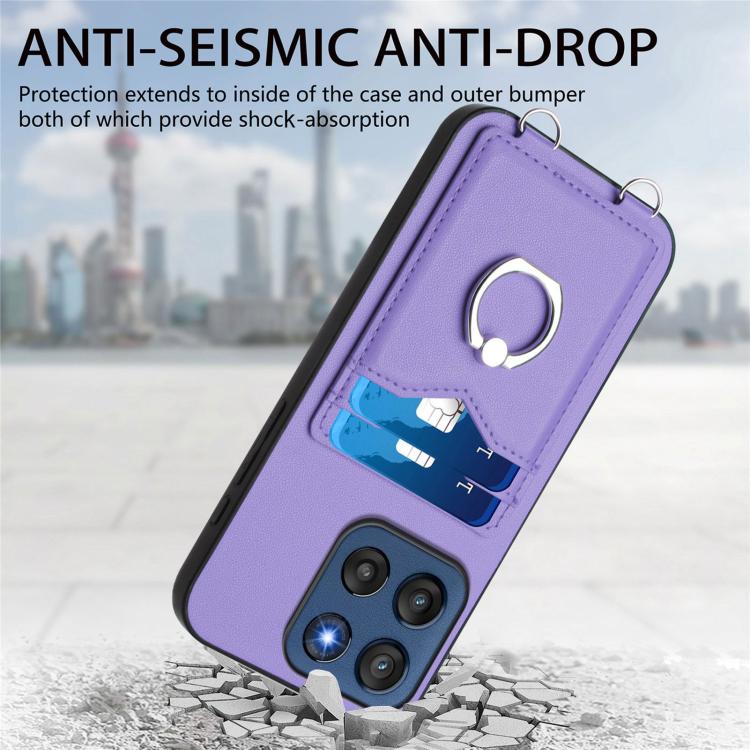 For Motorola Edge 60 Stylus 5G R20 Ring Card Holder Phone Case