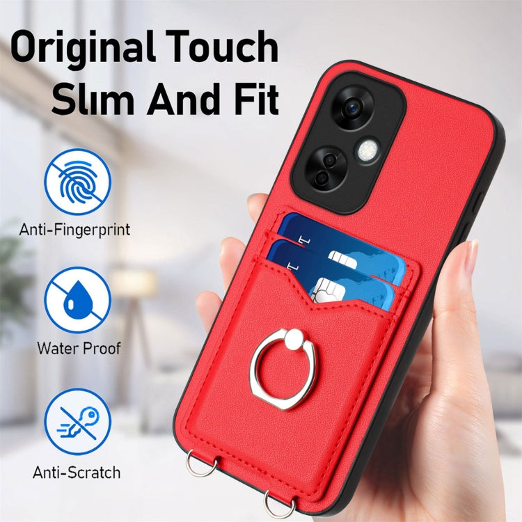 For OnePlus Nord CE3 Lite R20 Ring Card Holder Phone Case