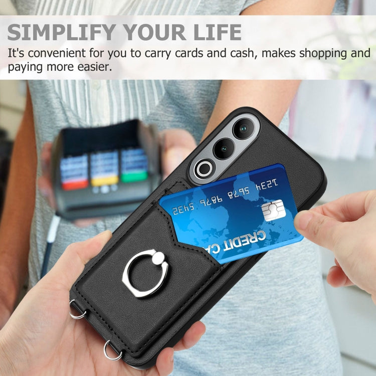 For OnePlus Nord CE4 / OPPO K12 5G R20 Ring Card Holder Phone Case