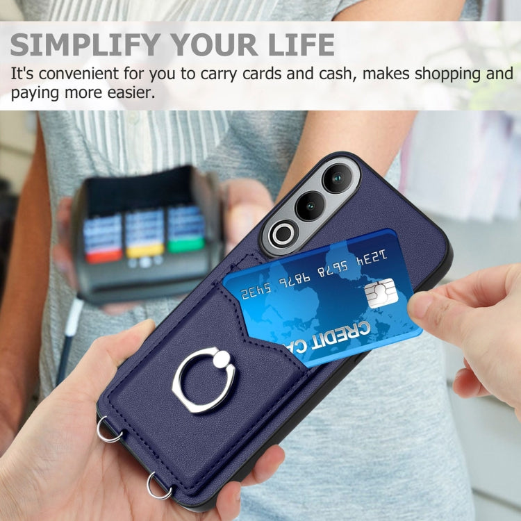For OnePlus Nord CE4 / OPPO K12 5G R20 Ring Card Holder Phone Case