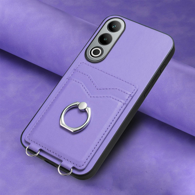 For OnePlus Nord CE4 / OPPO K12 5G R20 Ring Card Holder Phone Case