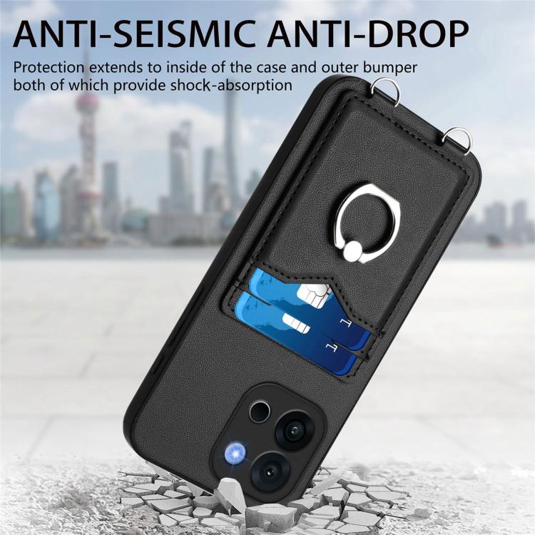 For OnePlus 13T R20 Ring Card Holder Phone Case