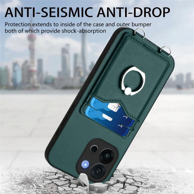 For OnePlus 13T R20 Ring Card Holder Phone Case