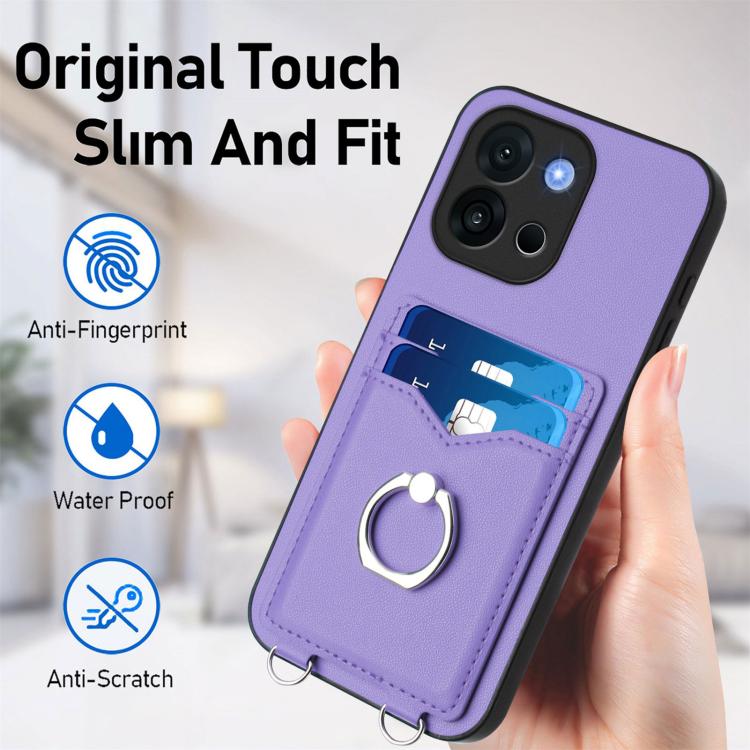 For OnePlus 13T R20 Ring Card Holder Phone Case