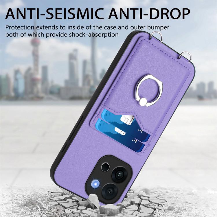 For OnePlus 13T R20 Ring Card Holder Phone Case