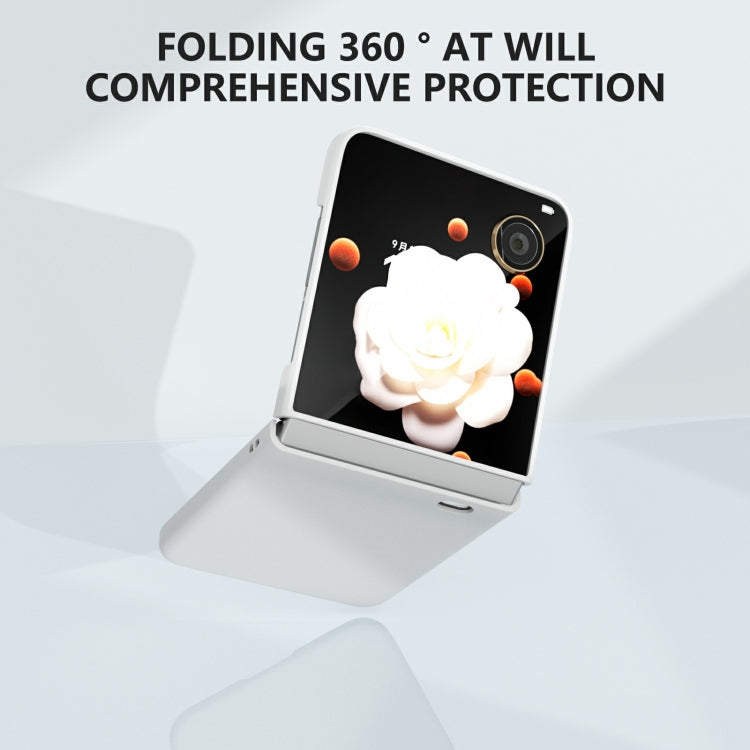 For Honor Magic V Flip 3 in 1 PC Frosted Skin Feel Full Coverage Phone Case
