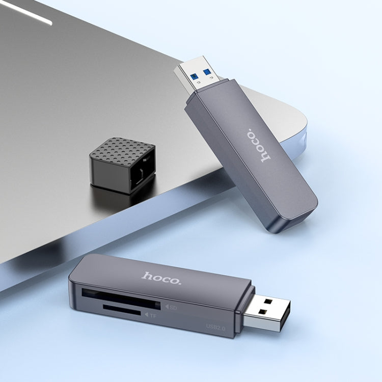 hoco HB45 2 in 1 USB 2.0 to SD+TF3.0 Card Reader - Tarnish