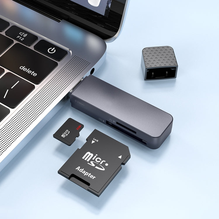 hoco HB45 2 in 1 USB 2.0 to SD+TF3.0 Card Reader - Tarnish