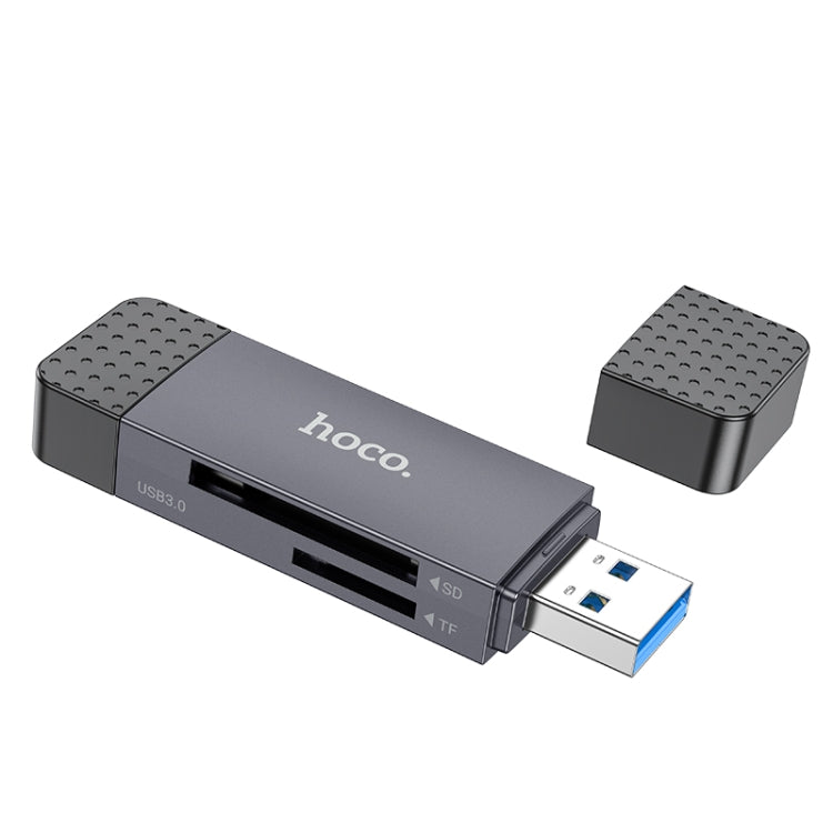 hoco HB45 2 in 1 USB+Type-C 2.0 to SD+TF2.0 Card Reader - Tarnish