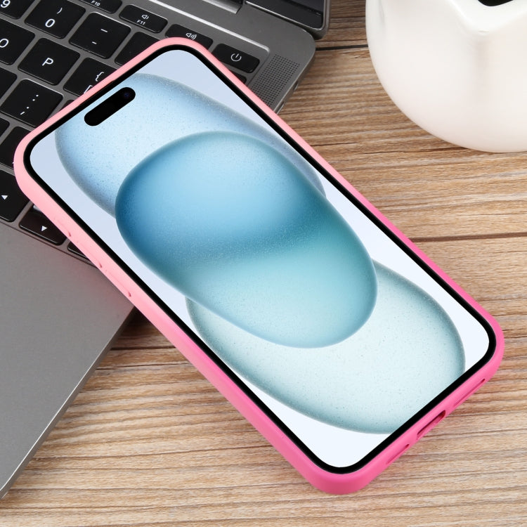 For iPhone 15 Plus Gradient Color Honeycomb Aromatherapy MagSafe Phone Case