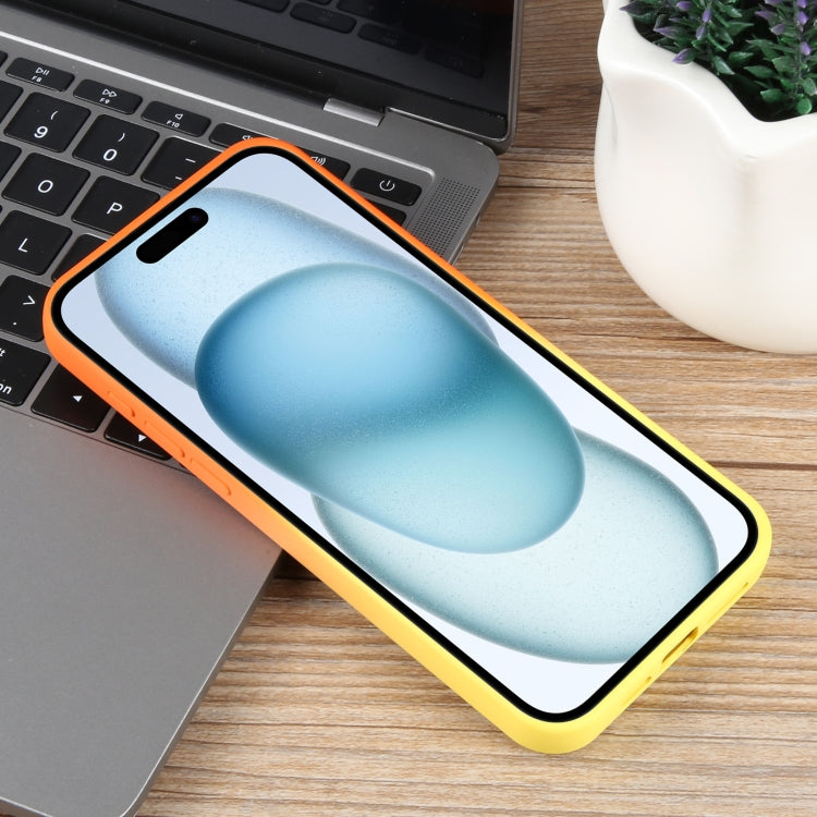 For iPhone 15 Gradient Color Honeycomb Aromatherapy MagSafe Phone Case