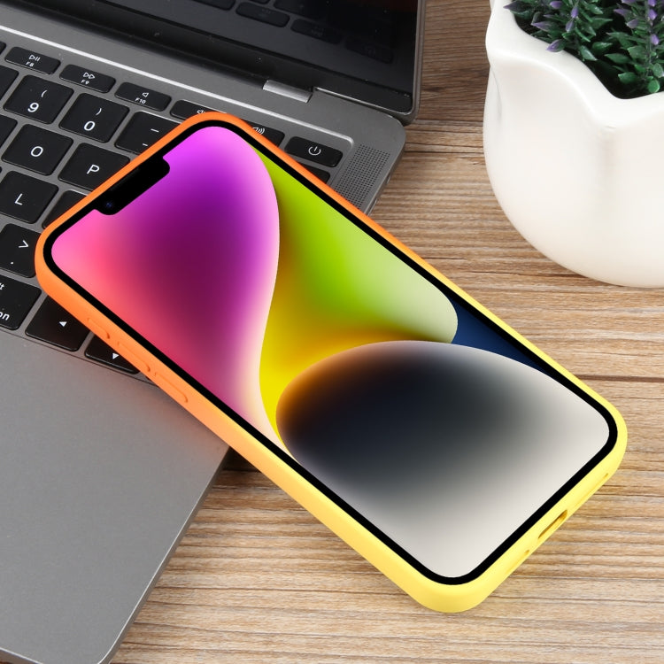 For iPhone 14 Gradient Color Honeycomb Aromatherapy MagSafe Phone Case