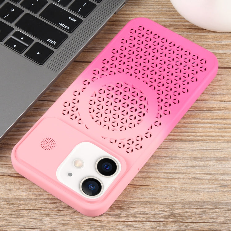 For iPhone 12 Gradient Color Honeycomb Aromatherapy MagSafe Phone Case