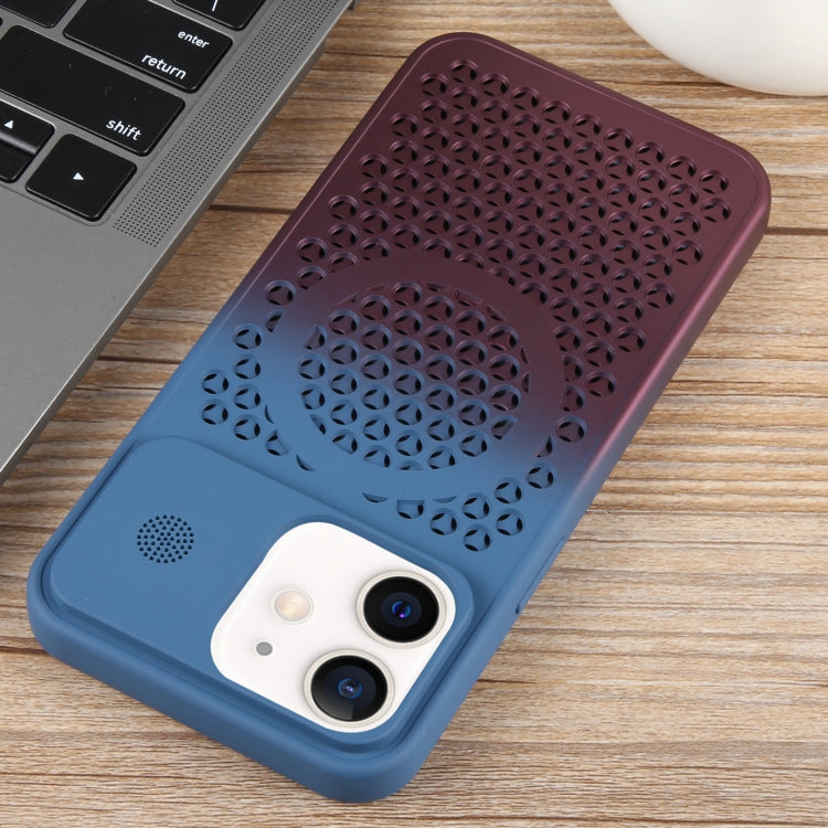 For iPhone 12 Gradient Color Honeycomb Aromatherapy MagSafe Phone Case