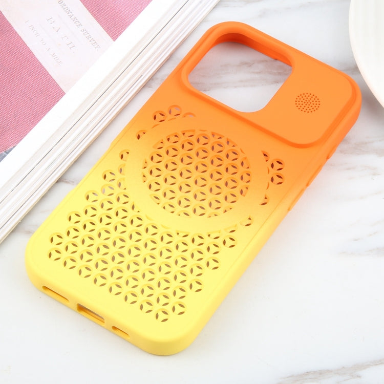 For iPhone 16 Pro Max Gradient Color Honeycomb Aromatherapy MagSafe Phone Case