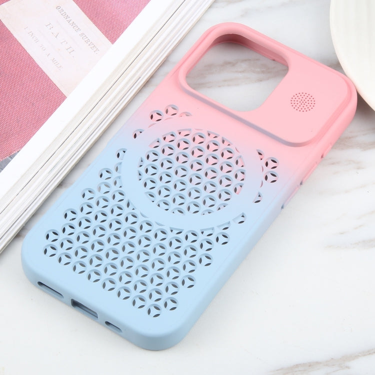 For iPhone 16 Pro Max Gradient Color Honeycomb Aromatherapy MagSafe Phone Case