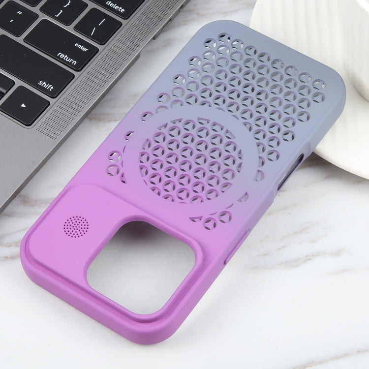 For iPhone 16 Pro Max Gradient Color Honeycomb Aromatherapy MagSafe Phone Case