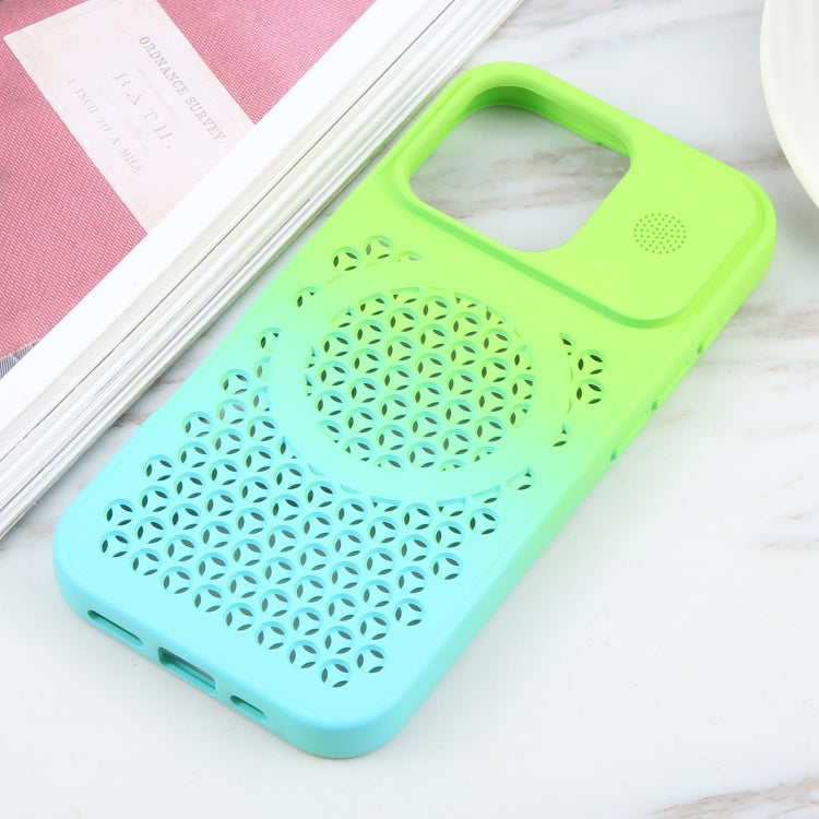 For iPhone 16 Pro Max Gradient Color Honeycomb Aromatherapy MagSafe Phone Case