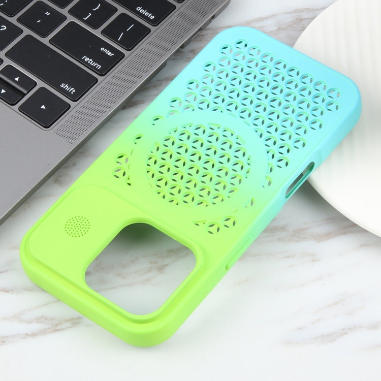 For iPhone 16 Pro Max Gradient Color Honeycomb Aromatherapy MagSafe Phone Case