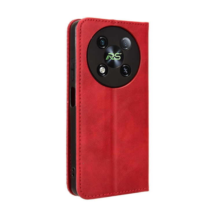 For itel RS4 Magnetic Buckle Retro Texture Leather Phone Case
