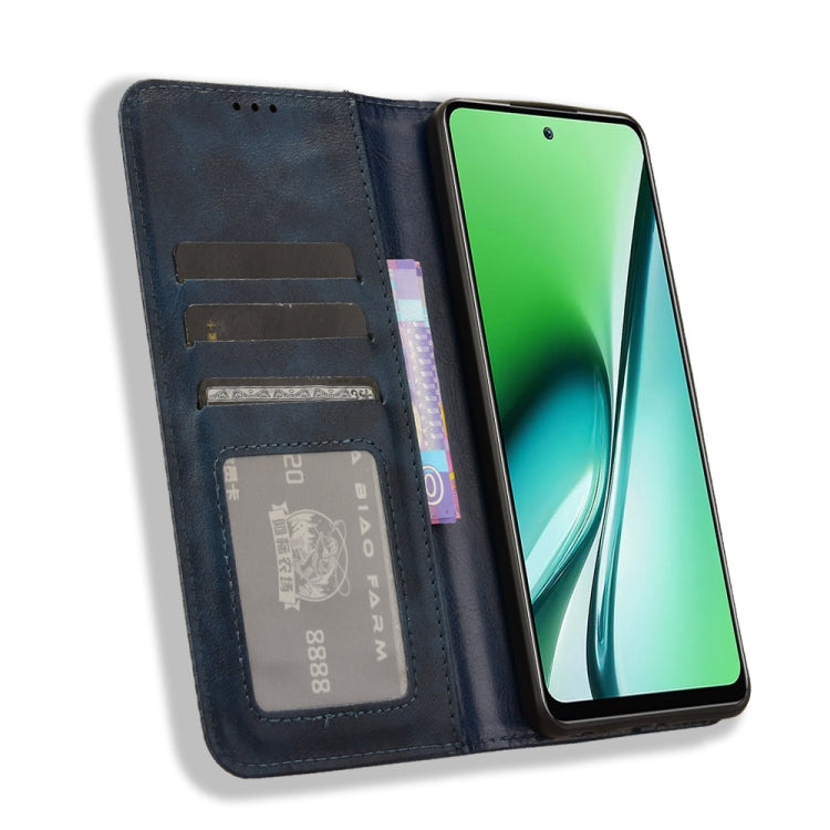 For itel RS4 Magnetic Buckle Retro Texture Leather Phone Case