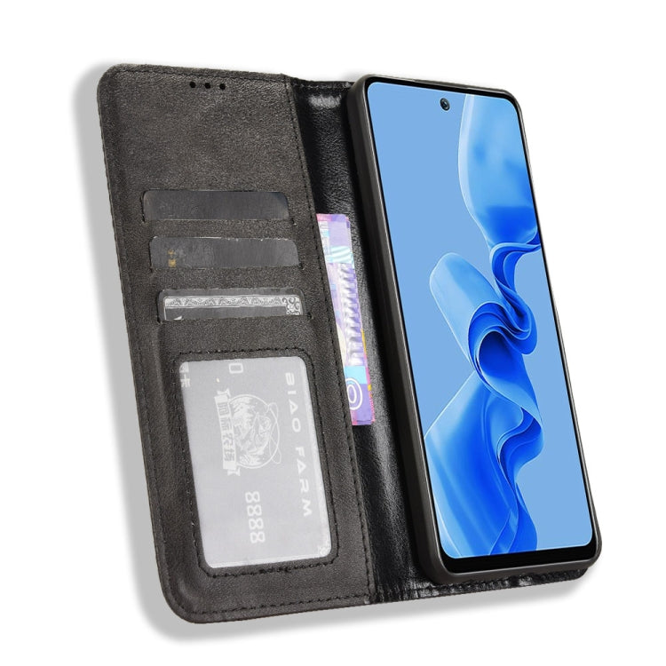 For itel S24 4G S667LN Magnetic Buckle Retro Texture Leather Phone Case