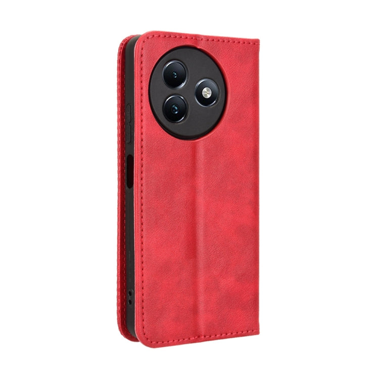 For itel S24 4G S667LN Magnetic Buckle Retro Texture Leather Phone Case