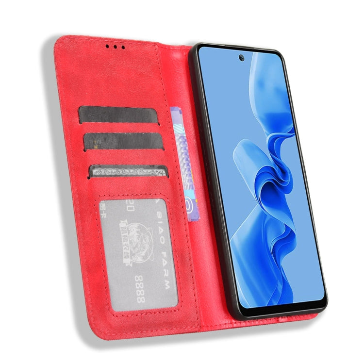 For itel S24 4G S667LN Magnetic Buckle Retro Texture Leather Phone Case