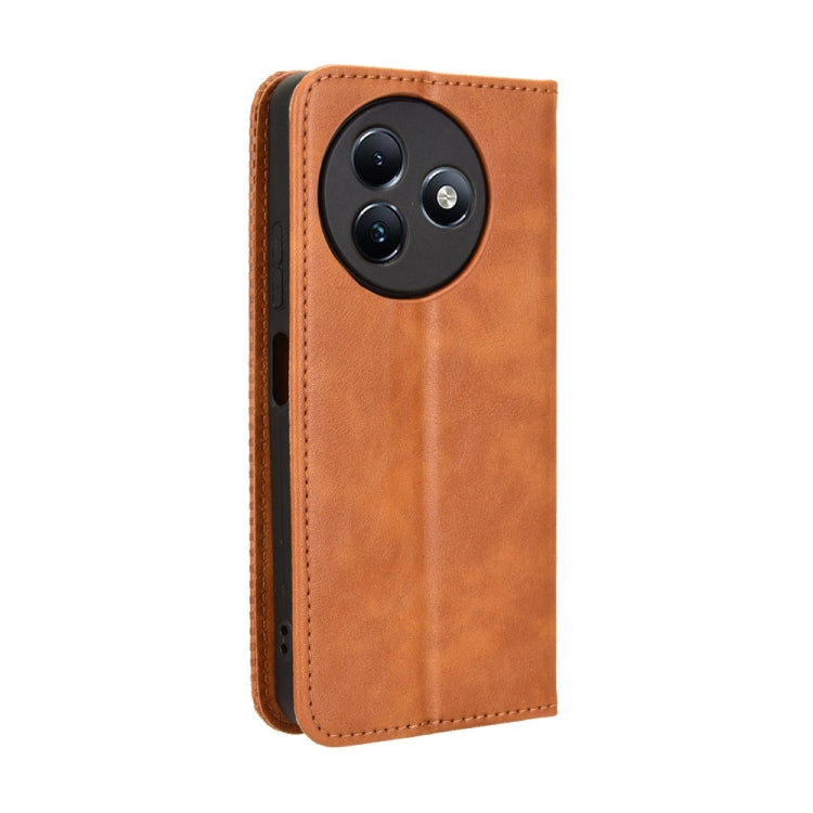 For itel S24 4G S667LN Magnetic Buckle Retro Texture Leather Phone Case