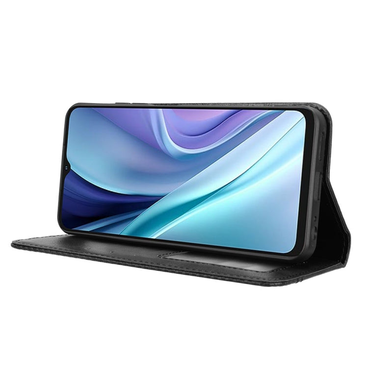 For itel A50 Magnetic Buckle Retro Texture Leather Phone Case