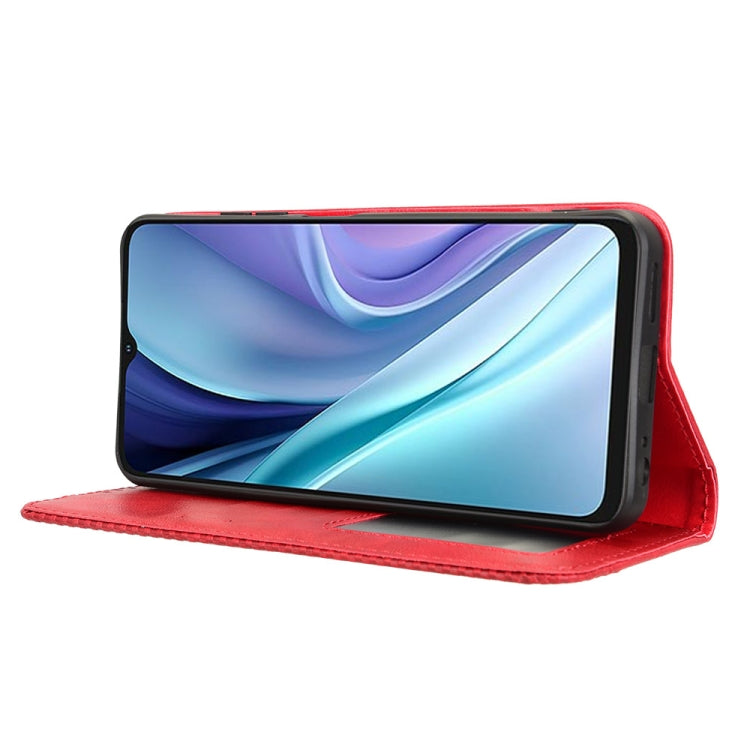 For itel A50 Magnetic Buckle Retro Texture Leather Phone Case