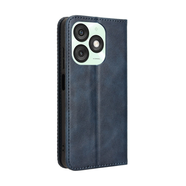 For itel A50 Magnetic Buckle Retro Texture Leather Phone Case