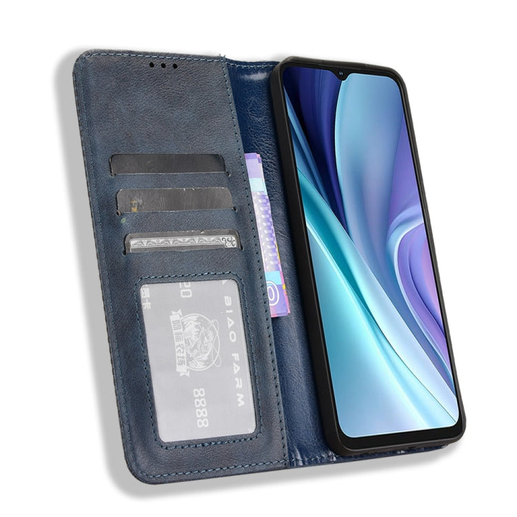 For itel A50 Magnetic Buckle Retro Texture Leather Phone Case