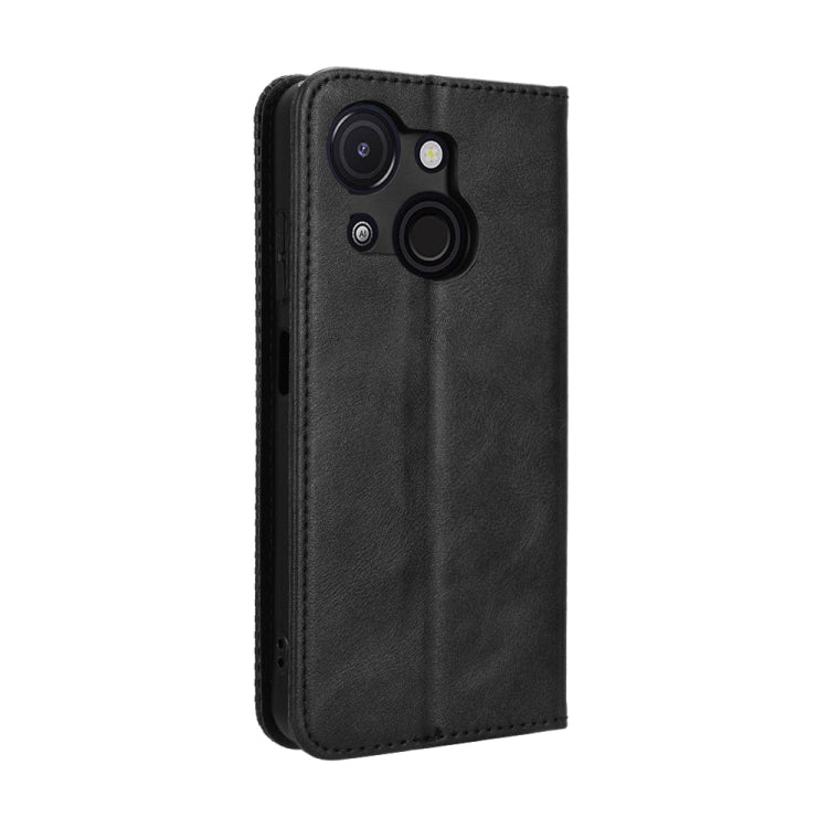 For itel A50C Magnetic Buckle Retro Texture Leather Phone Case