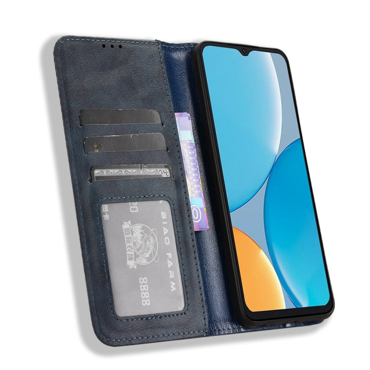 For itel A50C Magnetic Buckle Retro Texture Leather Phone Case