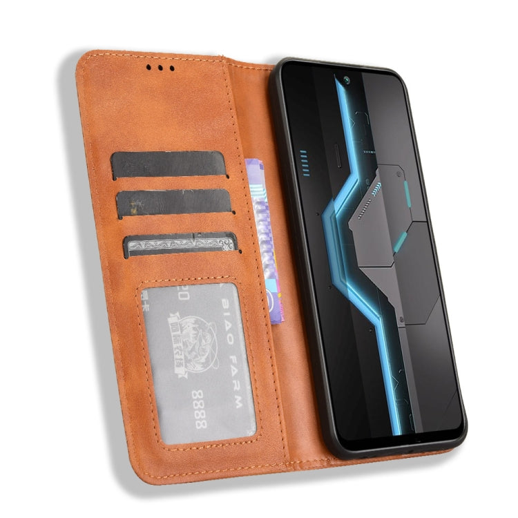 For itel P65 4G Magnetic Buckle Retro Texture Leather Phone Case