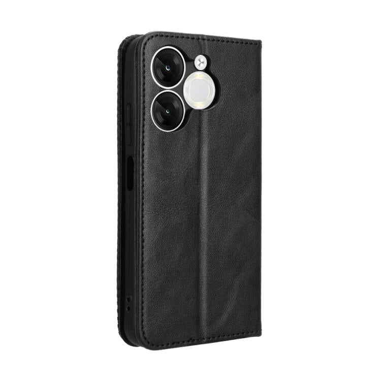 For itel A80 4G Magnetic Buckle Retro Texture Leather Phone Case