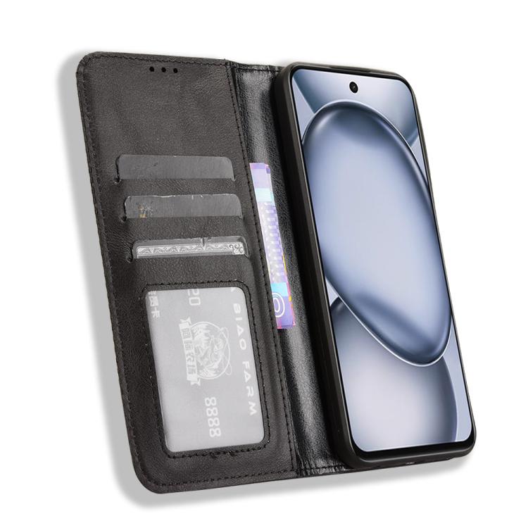 For itel A80 4G Magnetic Buckle Retro Texture Leather Phone Case
