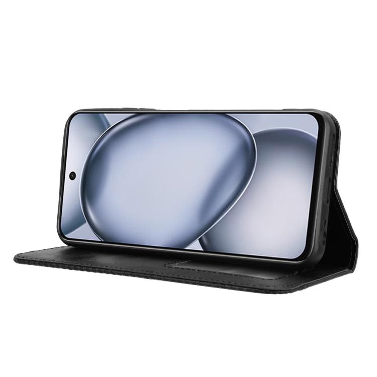 For itel A80 4G Magnetic Buckle Retro Texture Leather Phone Case