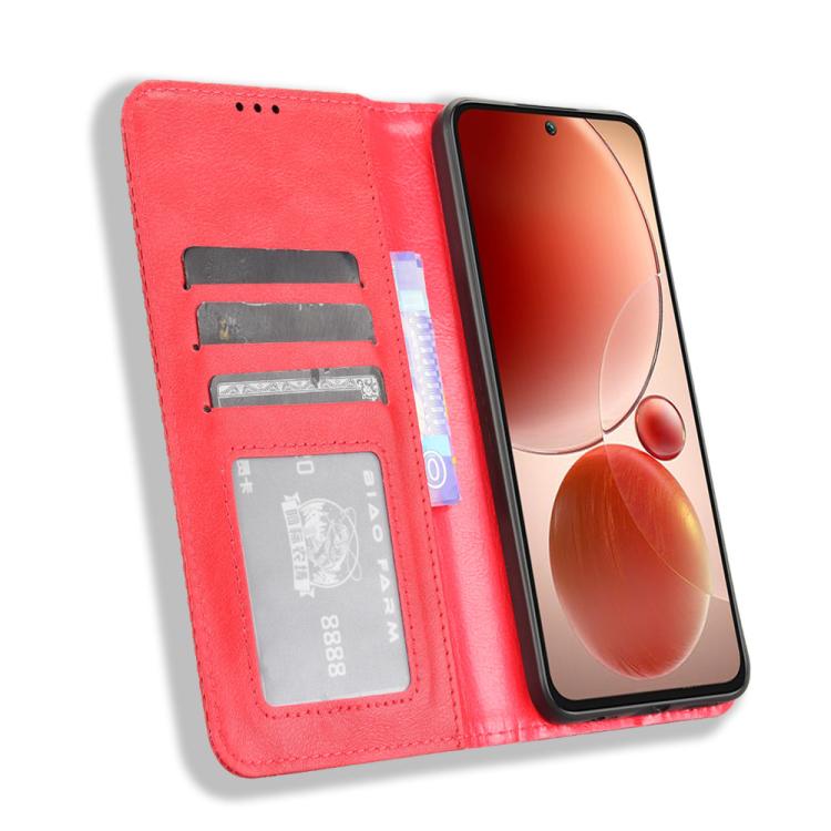 For itel S25 4G Magnetic Buckle Retro Texture Leather Phone Case