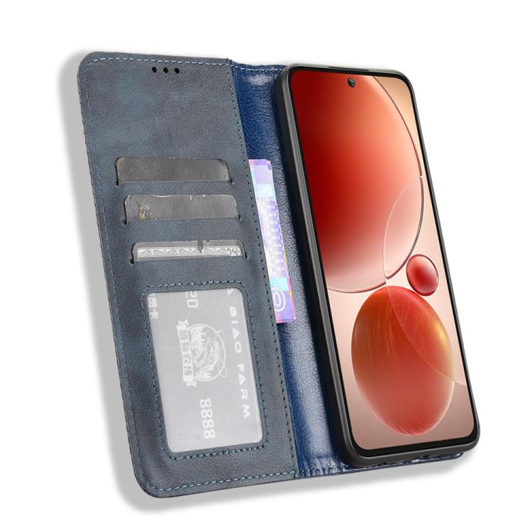 For itel S25 4G Magnetic Buckle Retro Texture Leather Phone Case